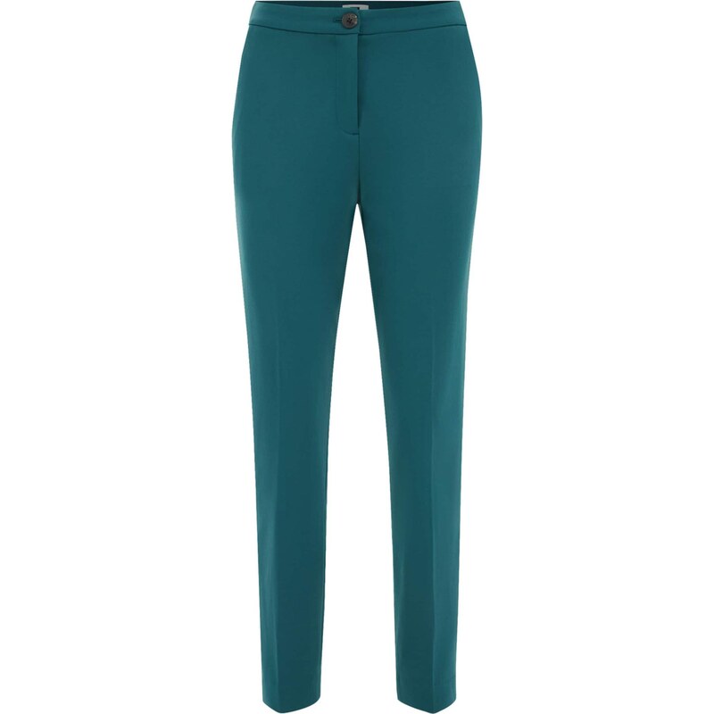 WE Fashion Nohavice s pukmi nefritová 67106456