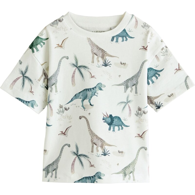 Next Tričko béžová / sivobéžová / nefritová / biela 67107135