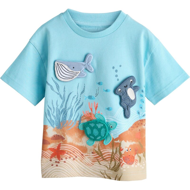 Next Tričko tmelová / zafírová / vodová / nebesky modrá 67107151