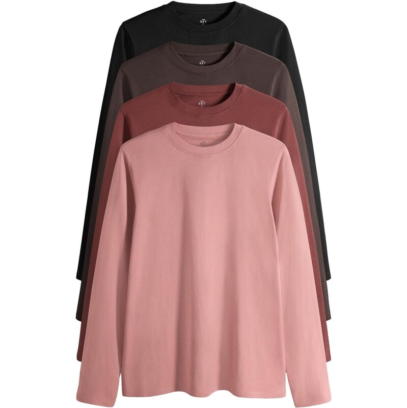 The Set Tričko čokoládová / rosé / bordová / čierna 67106491