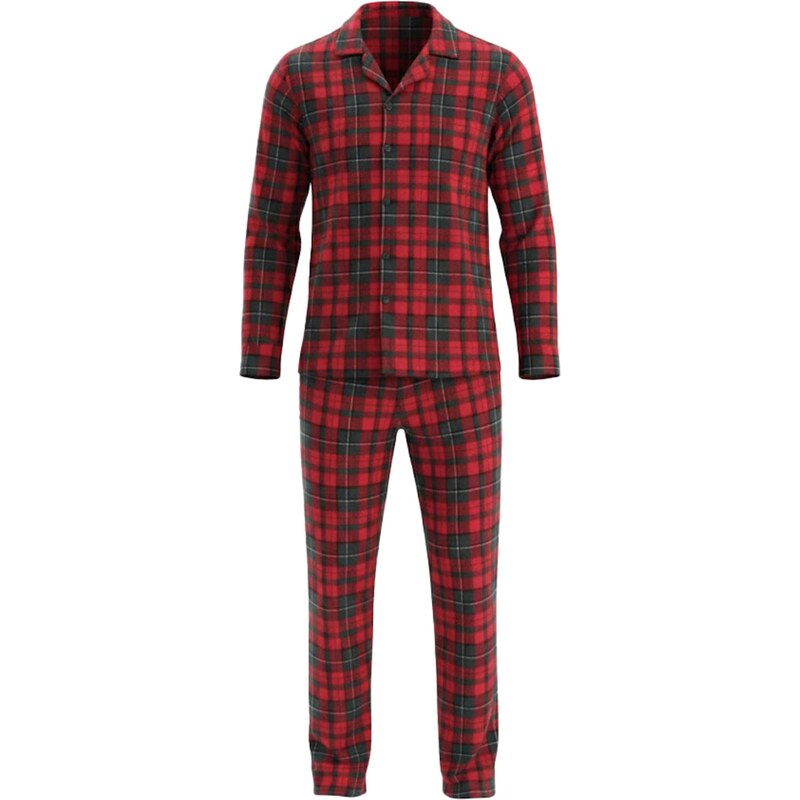 Dagi Dlhé pyžamo antracitová / červená / tmavočervená / čierna 67106510