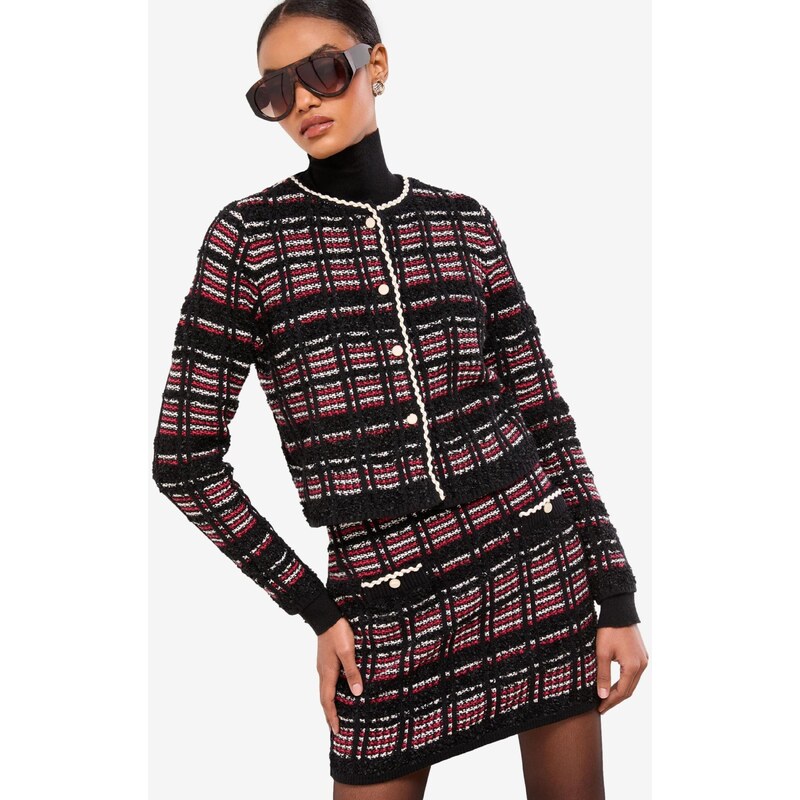 Lipsy Kardigán svetlobéžová / červená / čierna 67106601