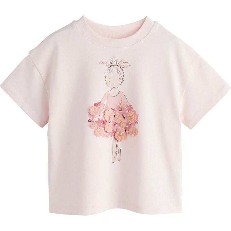 Next Tričko ružová / ružová / púdrová / čierna 67107219