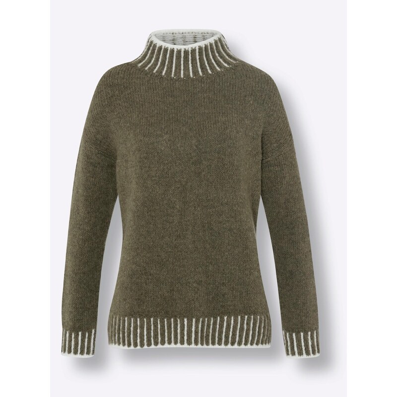 heine Sveter kaki / biela 67104228