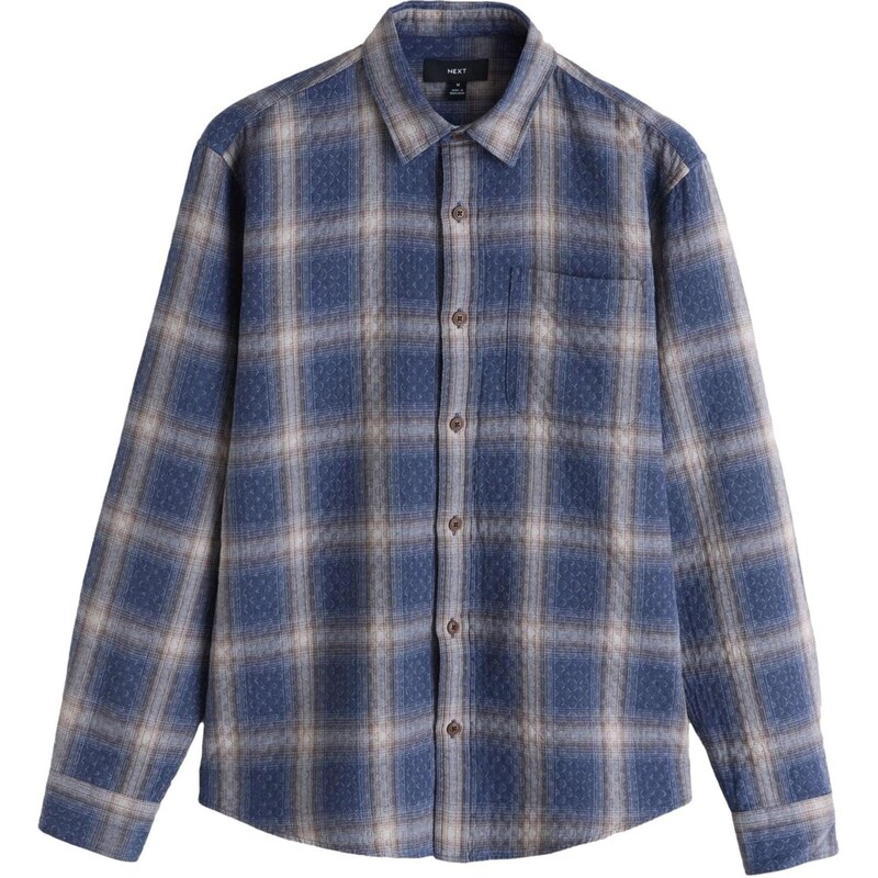 Next Košeľa svetlobéžová / námornícka modrá / tmavohnedá 67106681