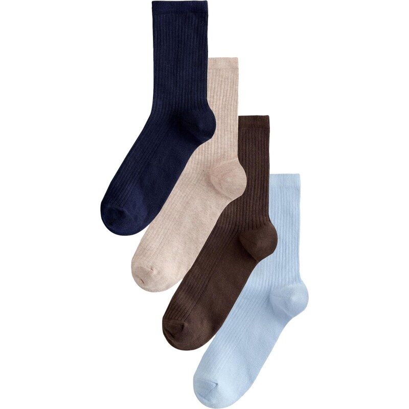 Next Ponožky telová / námornícka modrá / pastelovo modrá / tmavohnedá 67106718