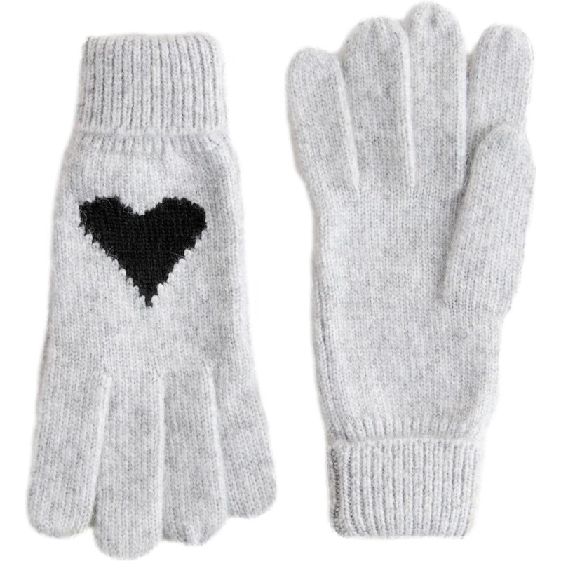 Next Prstové rukavice svetlosivá / čierna 67106712