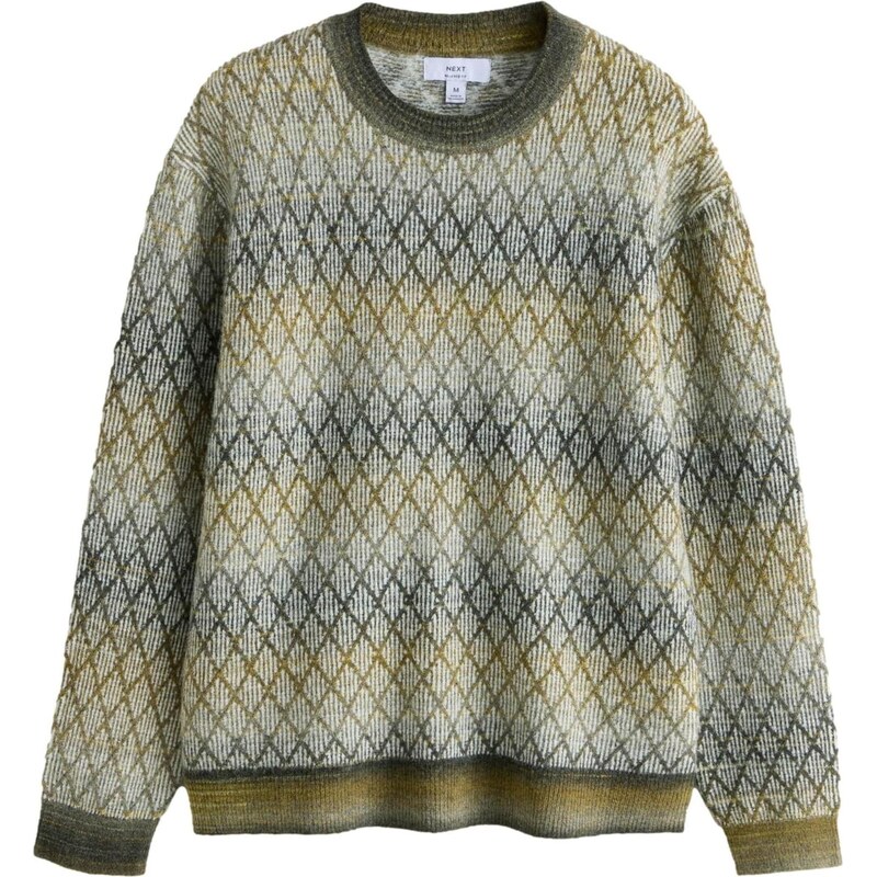 Next Sveter žltá / kaki / biela 67106745