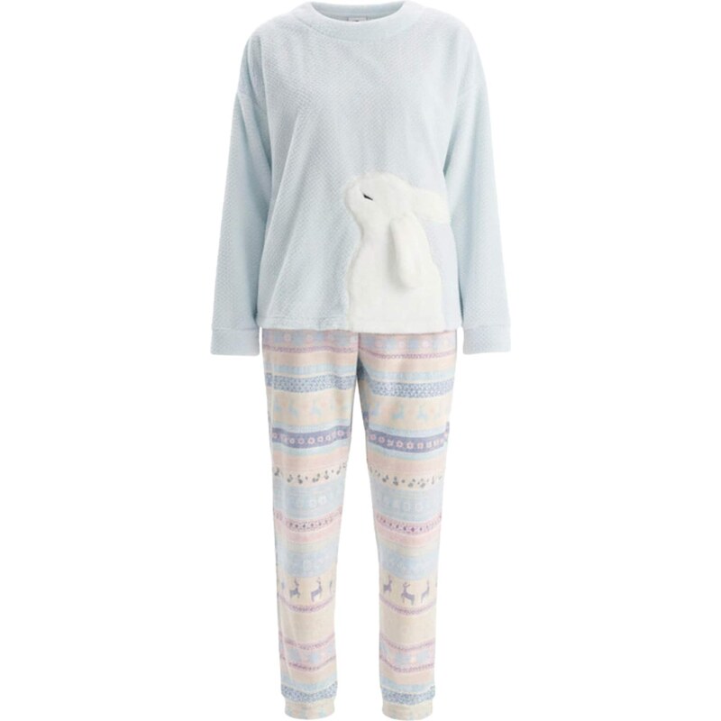 Dagi Pyžamo béžová / svetlomodrá / ružová / biela 67106821