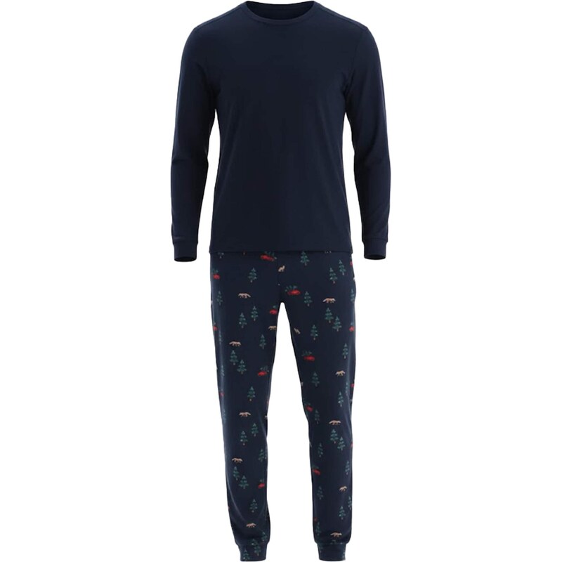 Dagi Dlhé pyžamo námornícka modrá / zelená / červená 67106875