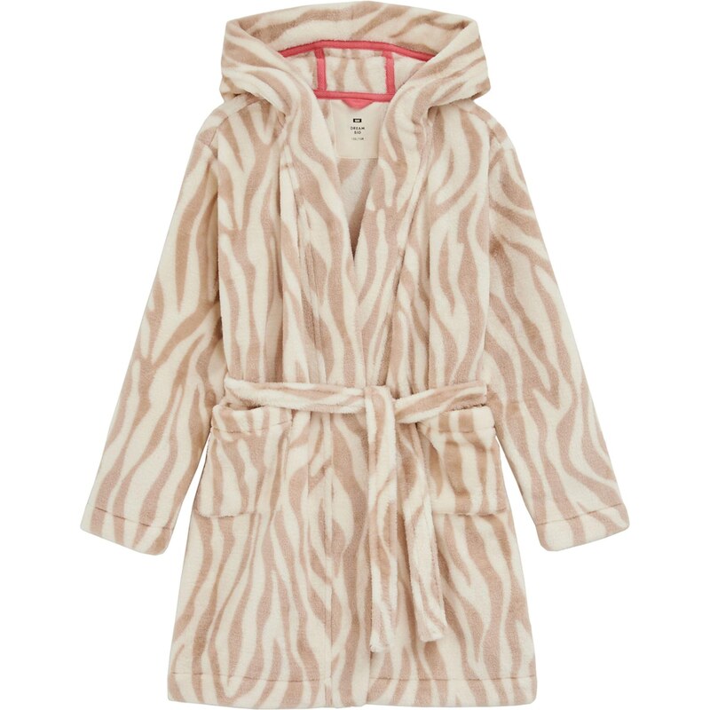 WE Fashion Župan béžová / biela 67106838