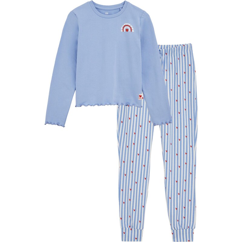 WE Fashion Pyžamo svetlomodrá / červená / biela 67106840