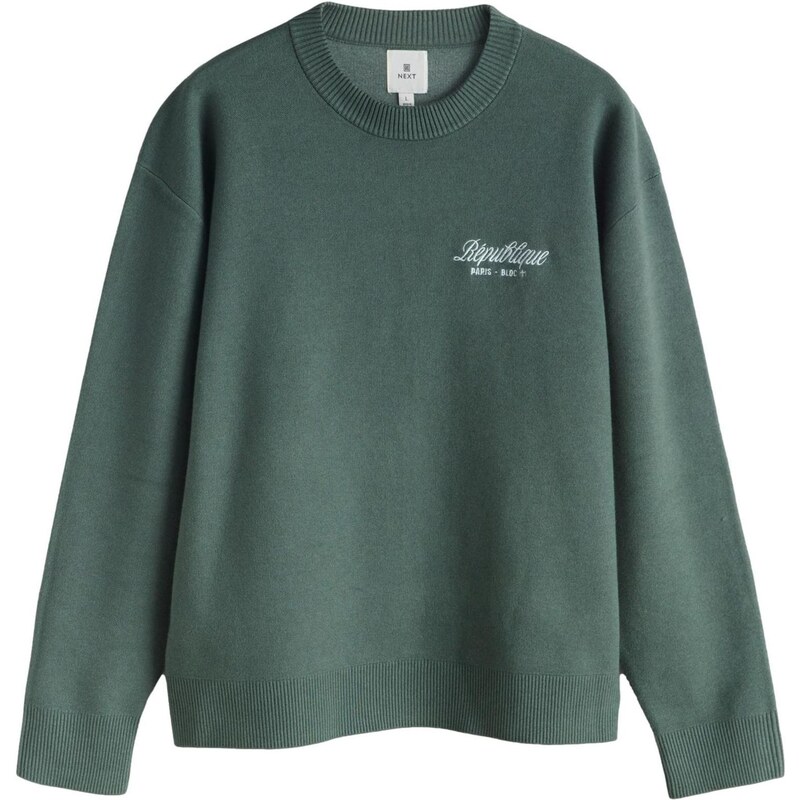 Next Sveter jedľová / biela 67106950