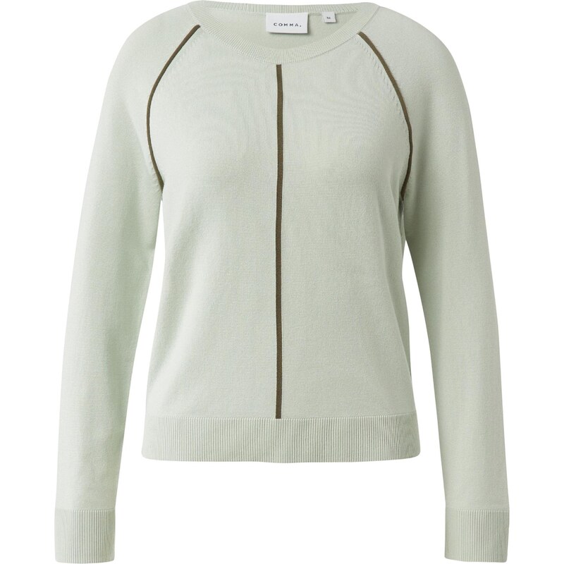COMMA Sveter kaki / pastelovo zelená 67111798