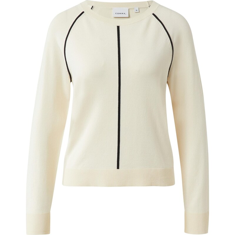 COMMA Sveter slonová kosť / čierna 67111802