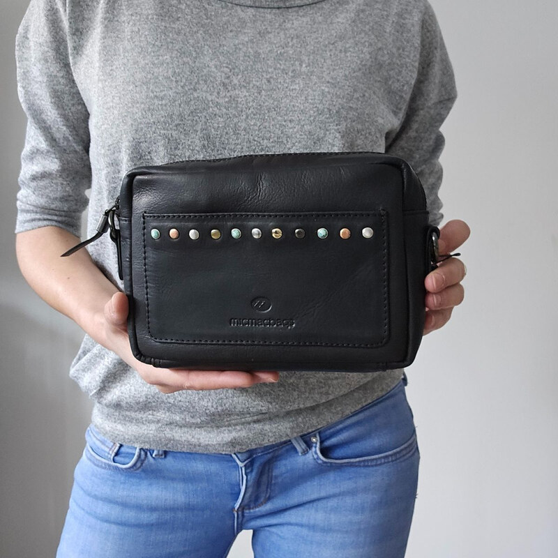 Micmacbags Dámska kožená kabelka čierna Lovella 66531760