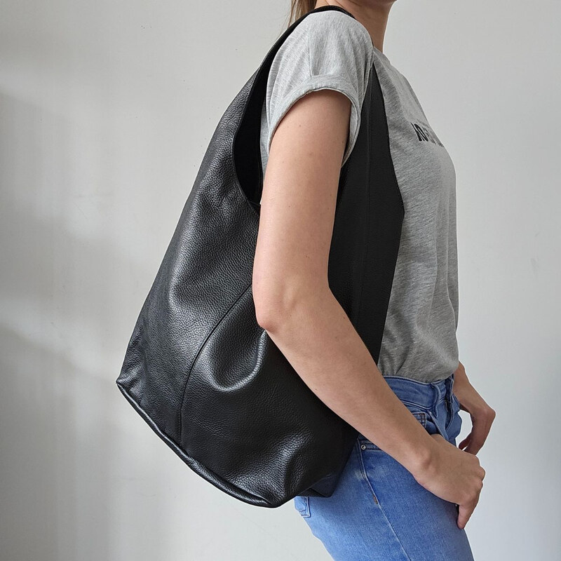 Vera Pelle Kožená kabelka na rameno CARLEY - čierna 67113537