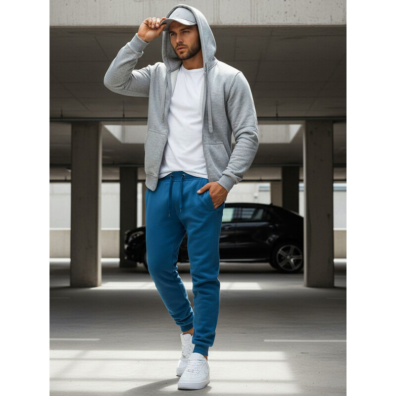 BASIC Modré pánske tepláky UX3632 32980236