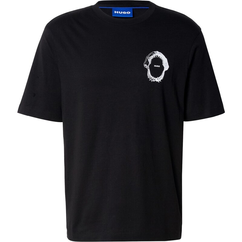 HUGO Tričko Nofishix čierna / biela 67117700