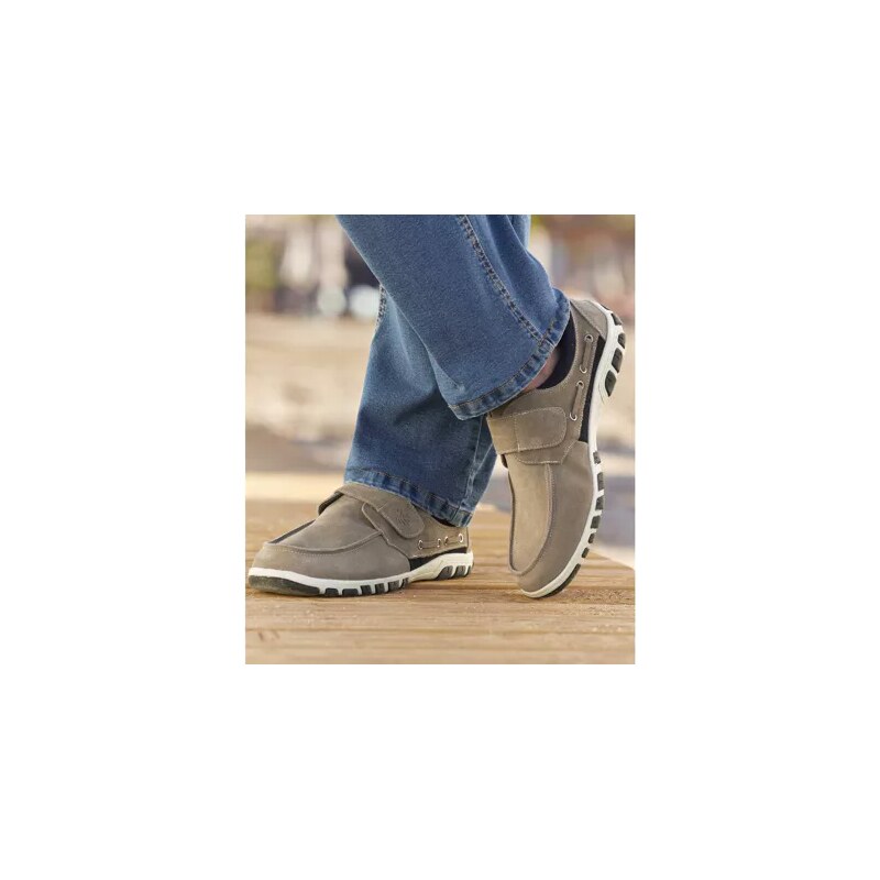 Mokasíny na suchý zips Atlas For Men Béžová 64094196