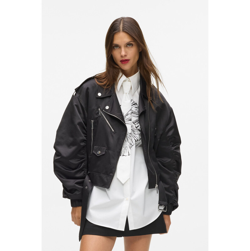 BUNDA KARL LAGERFELD BIKER SATIN BOMBER 67120035
