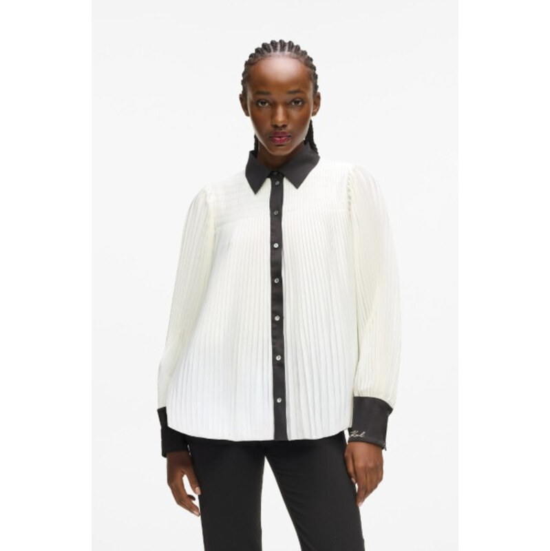 BLÚZKA KARL LAGERFELD PLEATED FLUID BLOUSE 67120018