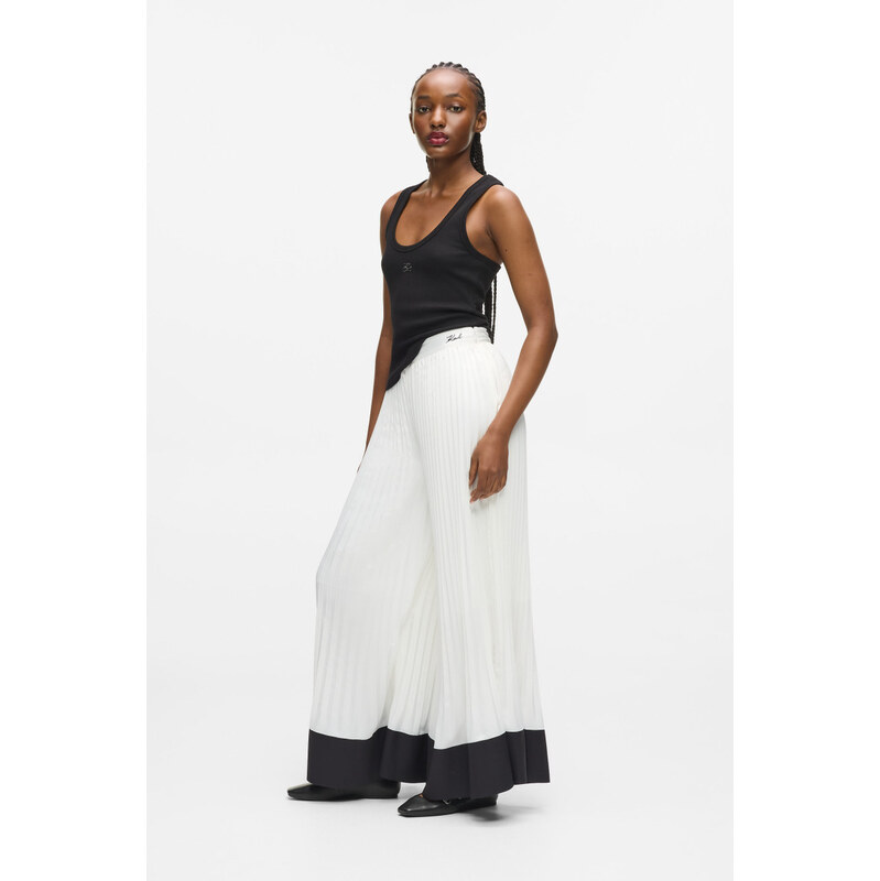 NOHAVICE KARL LAGERFELD PLEATED FLUID PANTS 67120013