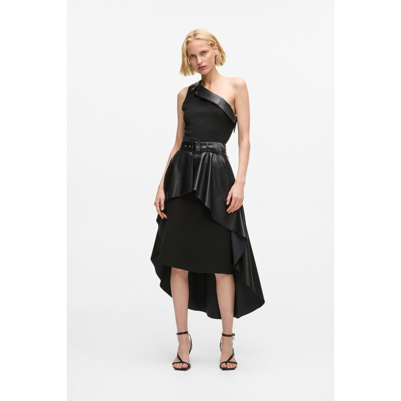 ŠATY KARL LAGERFELD BIKER DETAIL DRESS 67120026