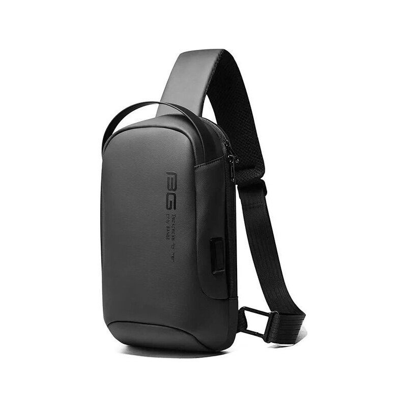 BANGE elegantný batoh cez rameno s USB HASAD Šedý 7L 65227892