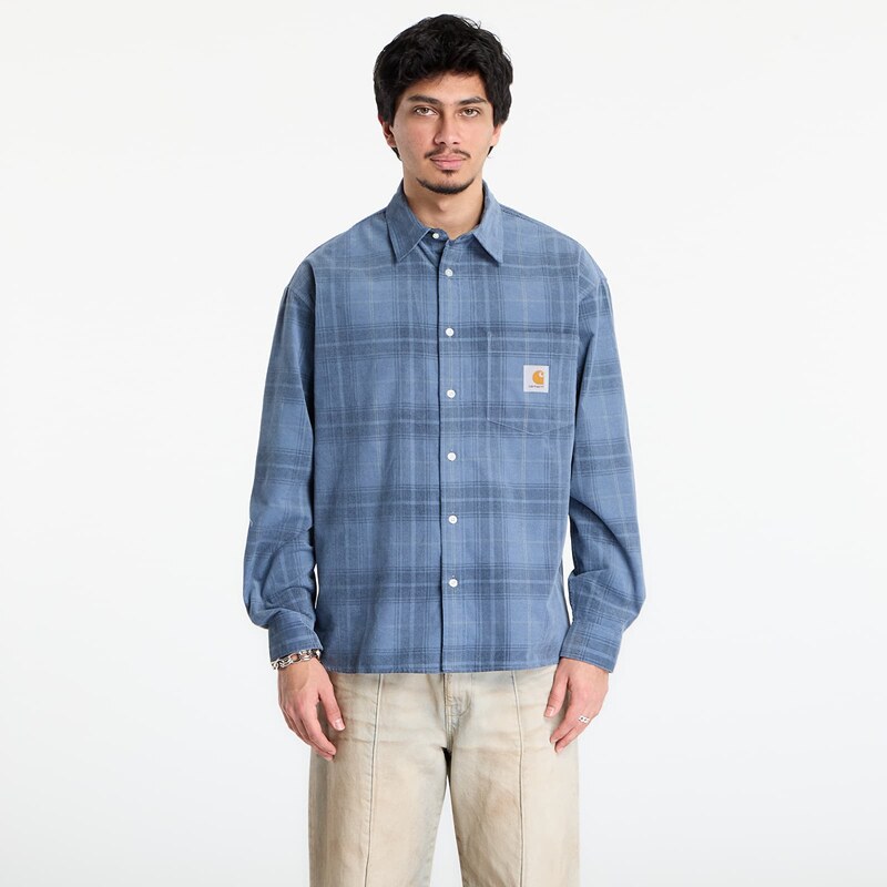 Košeľa Carhartt WIP L/S Wilber Shirt UNISEX Wilber Check/ Velvet Blue 67123001