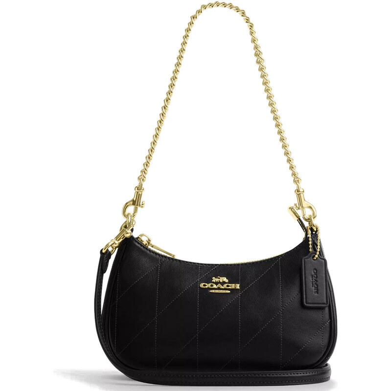 COACH Kabelka Teri Mini Crossbody Bag With Quilting Gold Black 67125922