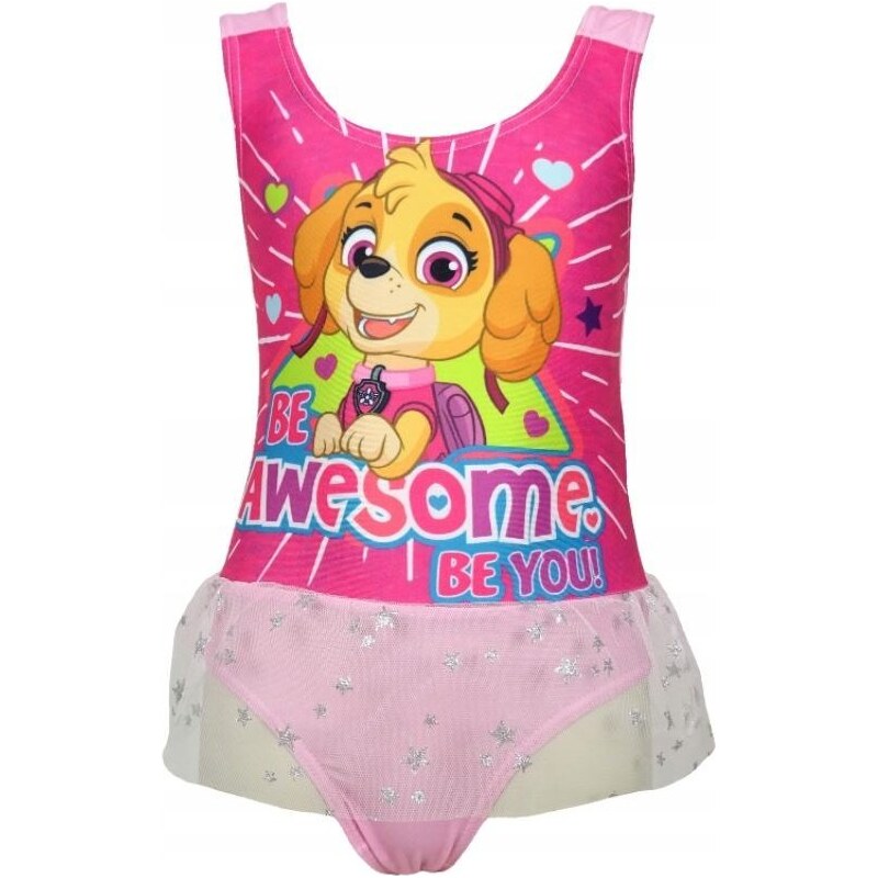 Setino Dievčenské jednodielne plavky Paw Patrol - sv. ružové 16506032