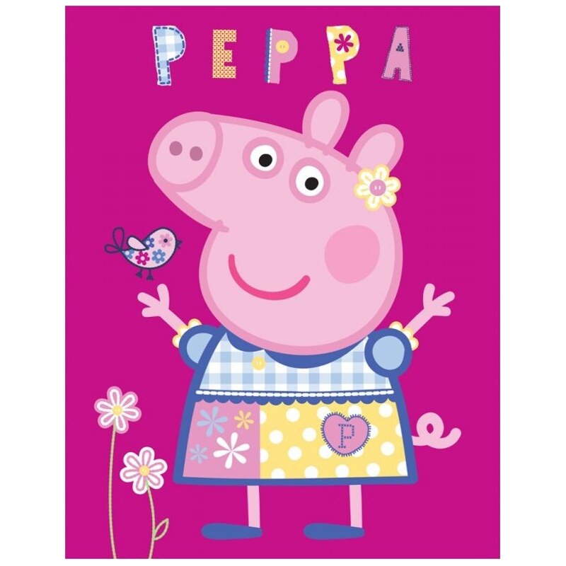 Carbotex Detská fleecová deka Prasiatko Peppa - modelka 32195283