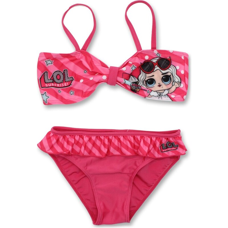 Setino Dievčenské dvojdielne plavky L.O.L. Surprise - tm. růžové 16208287