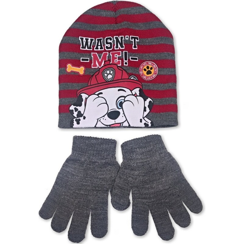 SunCity Chlapčenská čiapka + prstové rukavice Labková patrola - 28438009