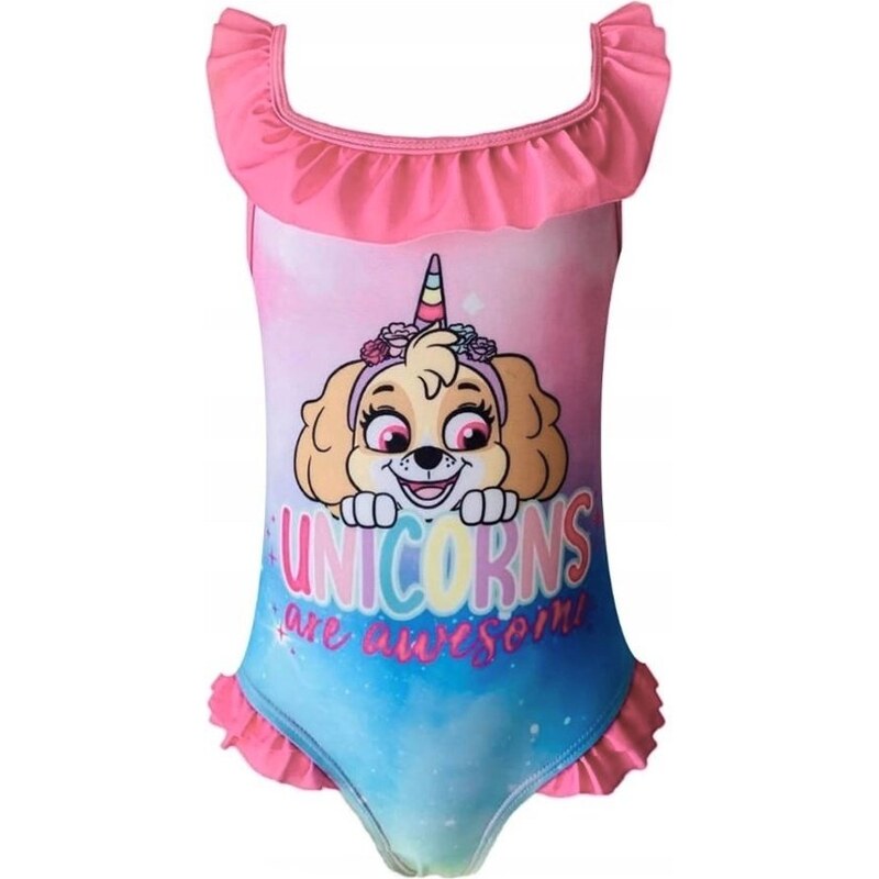 E plus M Dievčenské jednodielne plavky Paw Patrol - Unicorns are 35095384