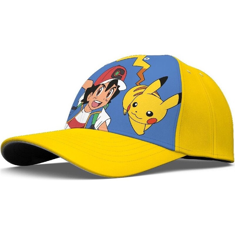 EUROSWAN Detská šiltovka Pokémon Pikachu a Ash Ketchum 43290811