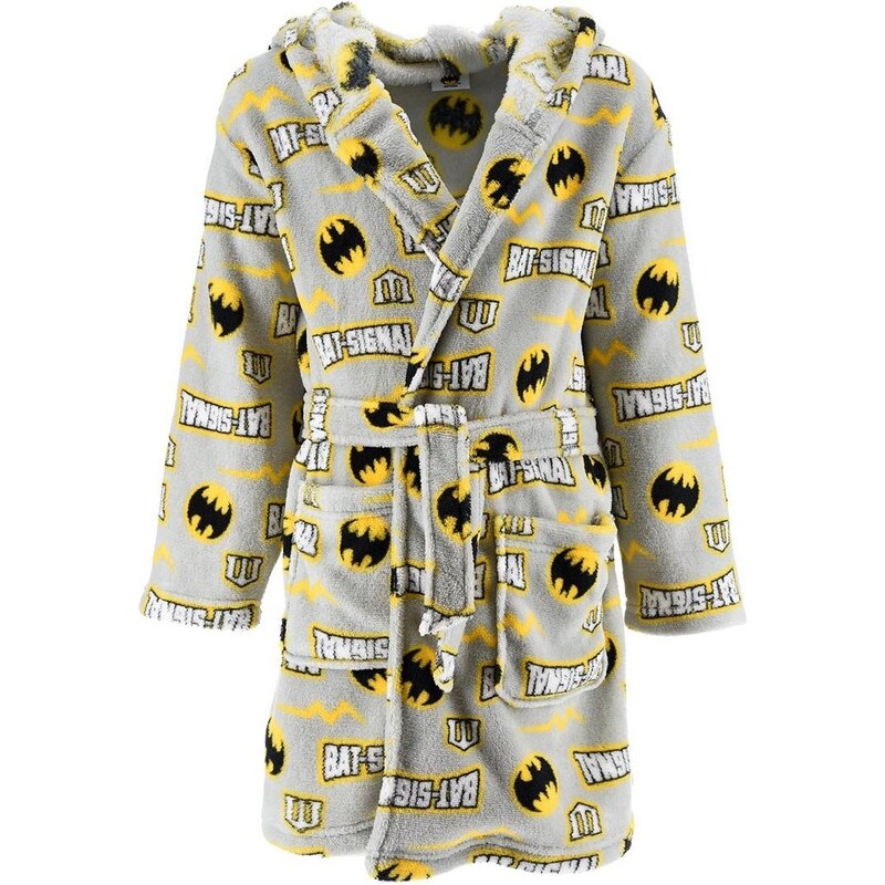 SunCity Detský coral fleece župan s kapucňou Batman