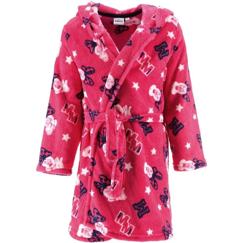 SunCity Dievčenský coral fleece župan s kapucňou Minnie Mouse 46382628