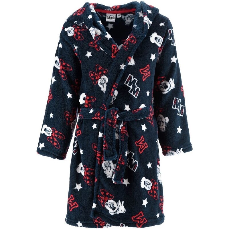 SunCity Dievčenský coral fleece župan s kapucňou Minnie Mouse 46382629