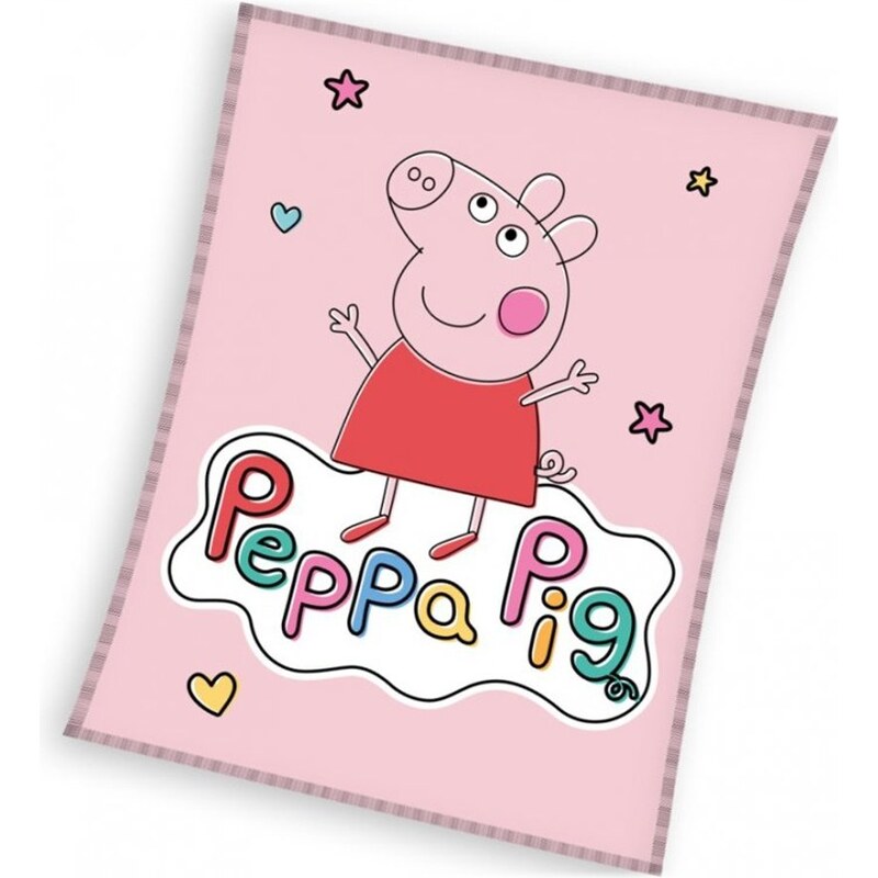 Carbotex Dievčenská coral fleece deka Prasiatko Peppa 46405390