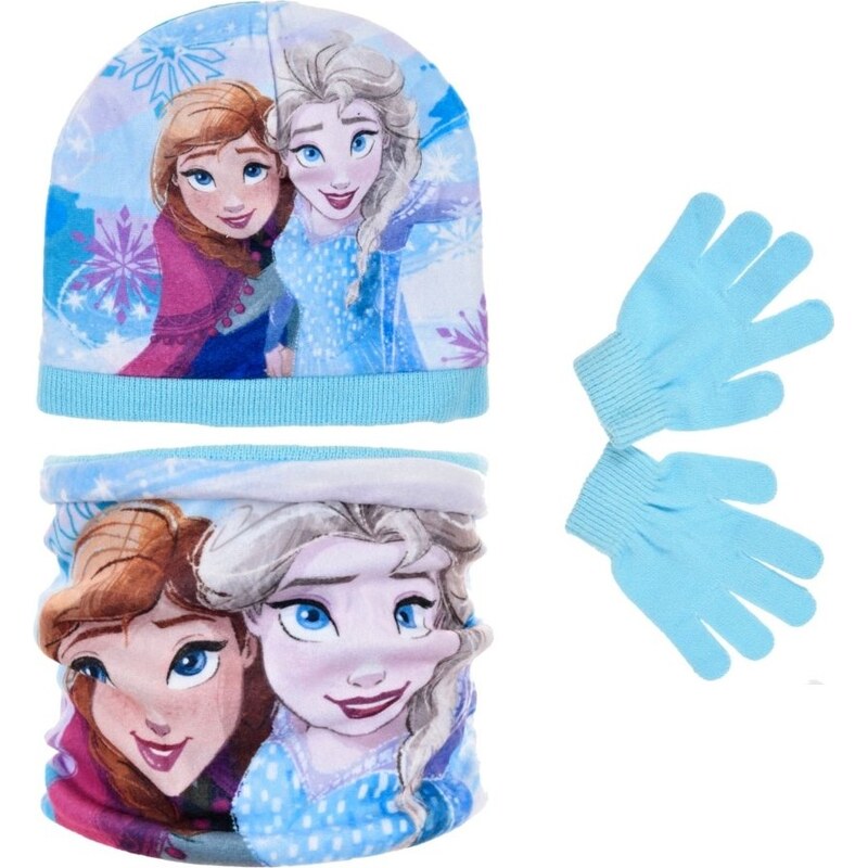 SunCity Set zimná čiapka, rukavice a nákrčník Ľadové kráľovstvo 46936423