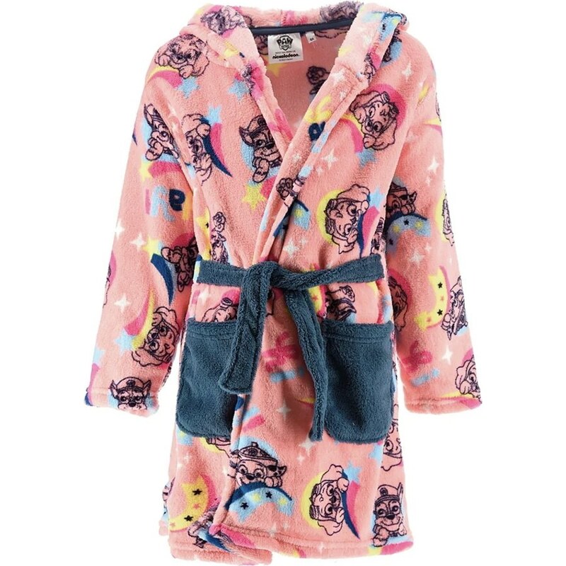 SunCity Dievčenský coral fleece župan s kapucňou Paw Patrol 46645360