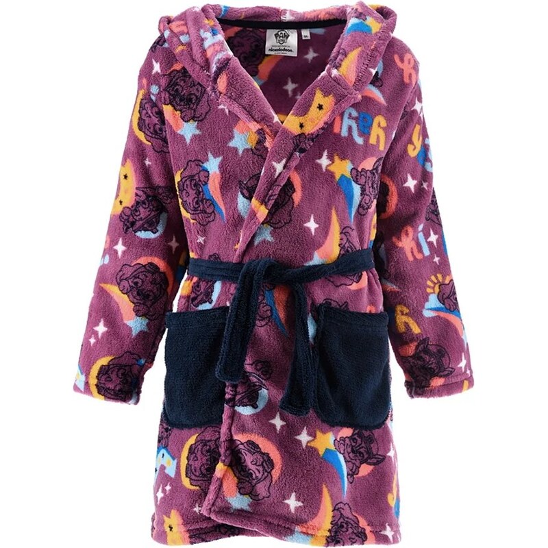 SunCity Dievčenský coral fleece župan s kapucňou Paw Patrol 46645361
