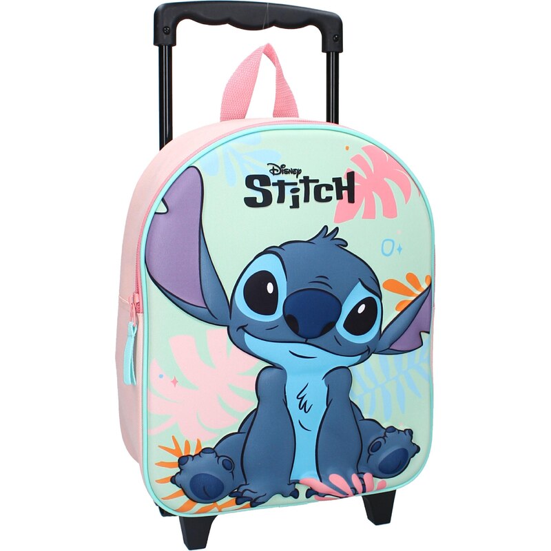 Vadobag Detský cestovný 3D kufor na kolieskach Lilo & Stitch 48654469