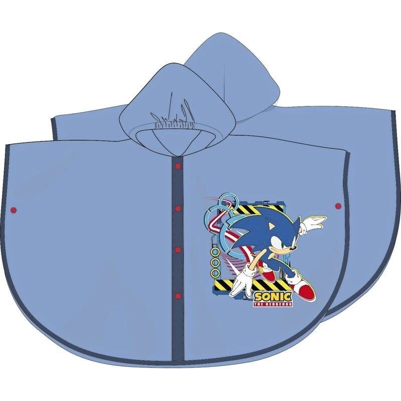 DIFUZED Chlapčenská pláštenka / pončo s kapucňou Ježko Sonic 60178629