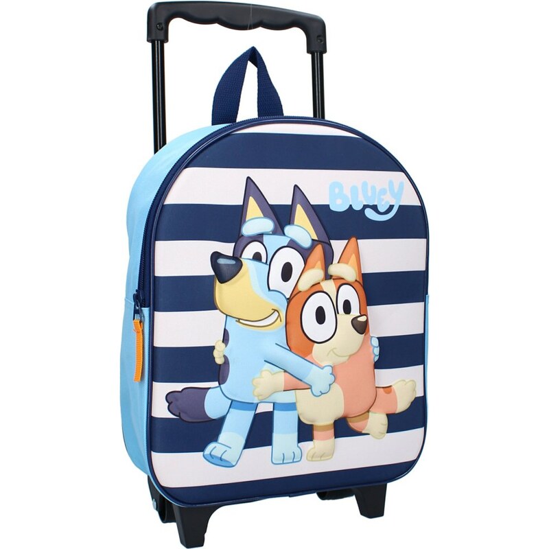 Vadobag Detský cestovný 3D batoh na kolieskach Bluey 60394172