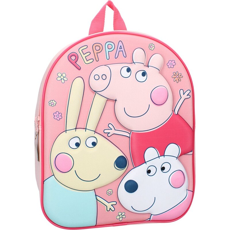 Vadobag Dievčenský 3D batoh Prasiatko Peppa s kamarátkami 60497139
