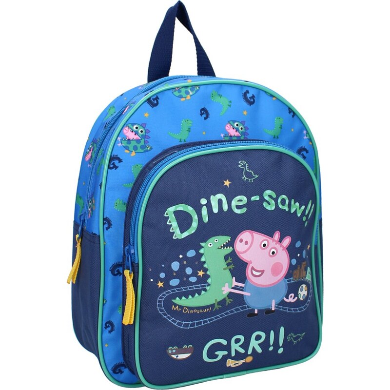 Vadobag Detský batoh s predným vreckom Prasiatko George s dinosaurom 60497138