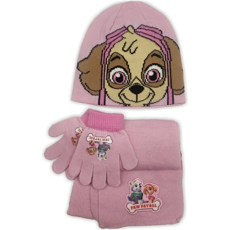 Setino Dievčenská súprava čiapky a šály Tlapková patrola - Paw Patrol 61462896